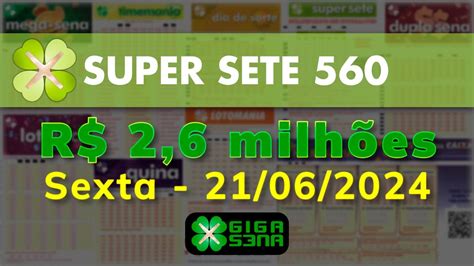 Resultado Super Sete 560 de sexta .